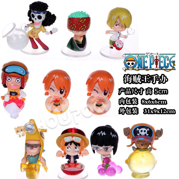 One Piece Figures ( price for 9 pcs, 4.5cm-7cm)