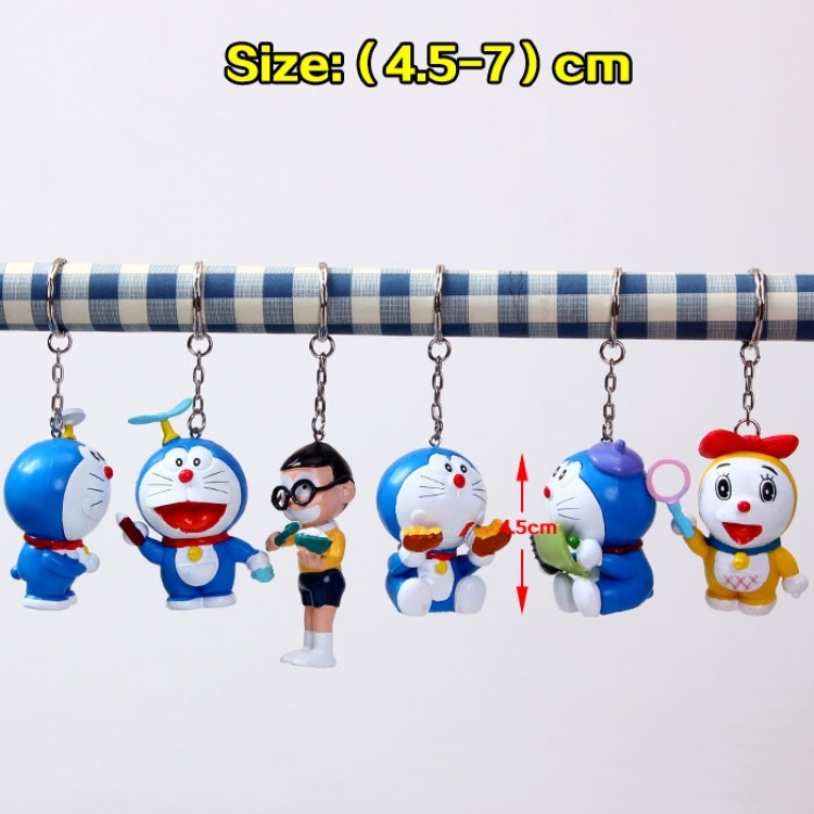Doraemon Key Chain 6 pcs for 1 set