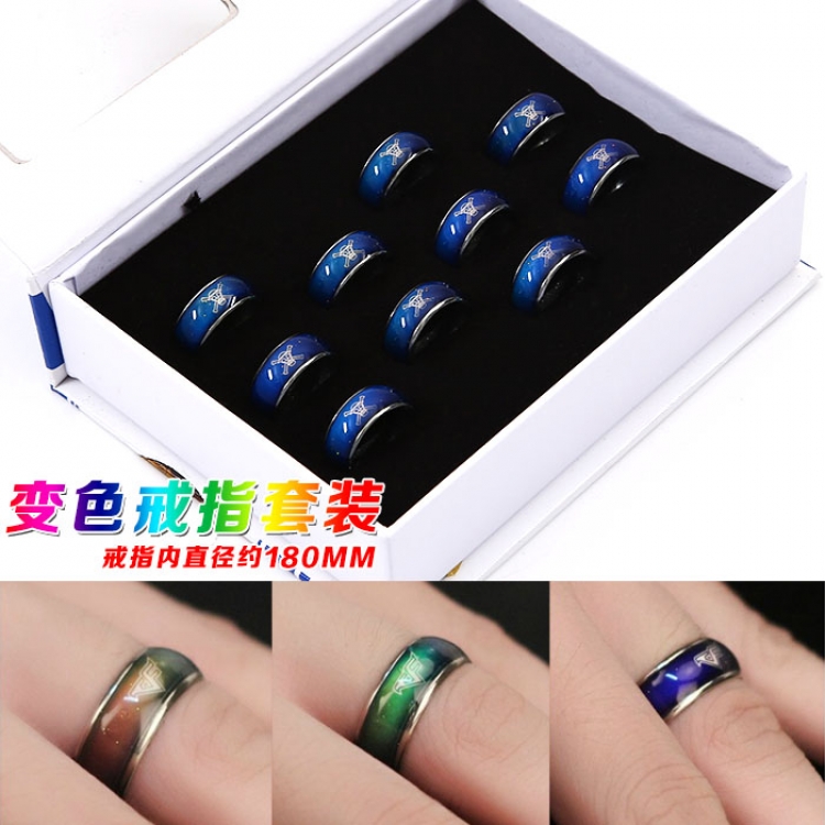 One Piece skull sign Ring 10pcs a set