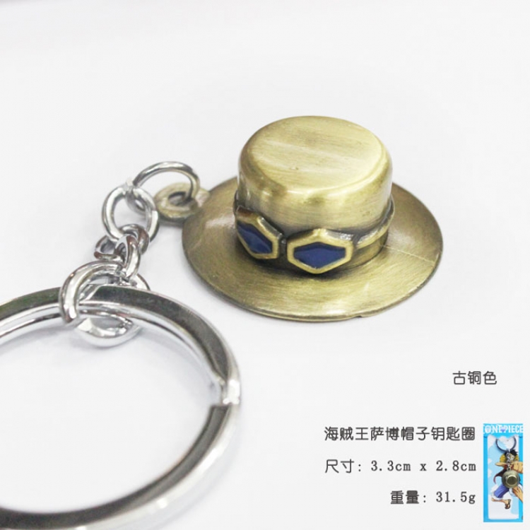 One Piece Sabo Bronze Hat Key Chain