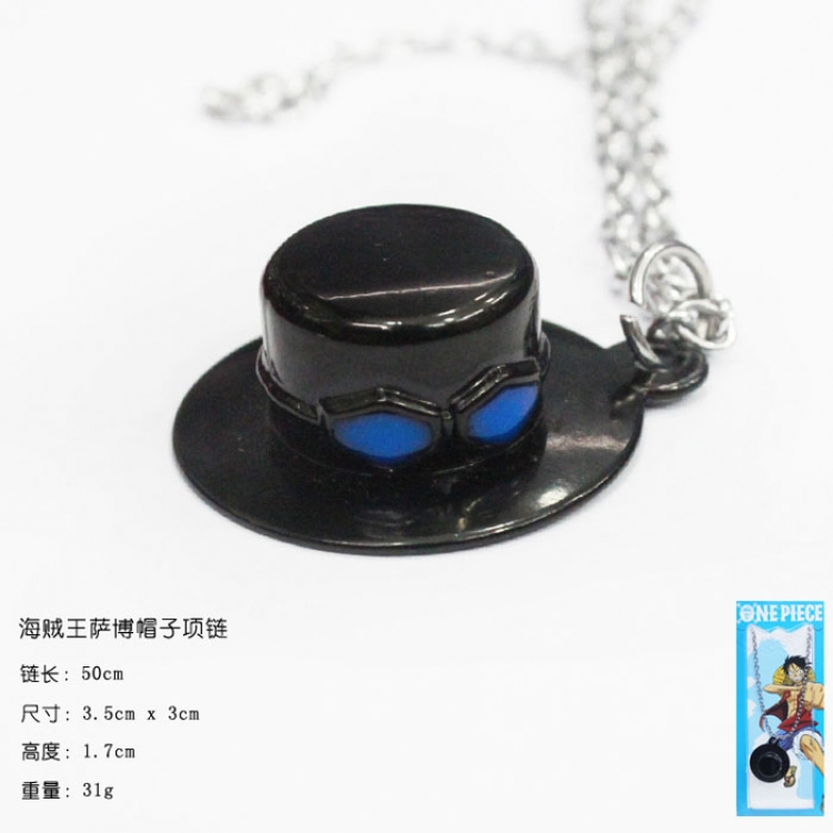 One Piece Sabo Black Hat Necklace