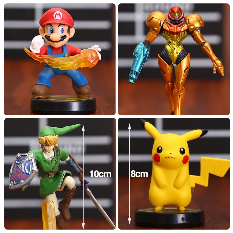 Anime Figure price for 4pcs Pokemon Mario Link Samus Aran