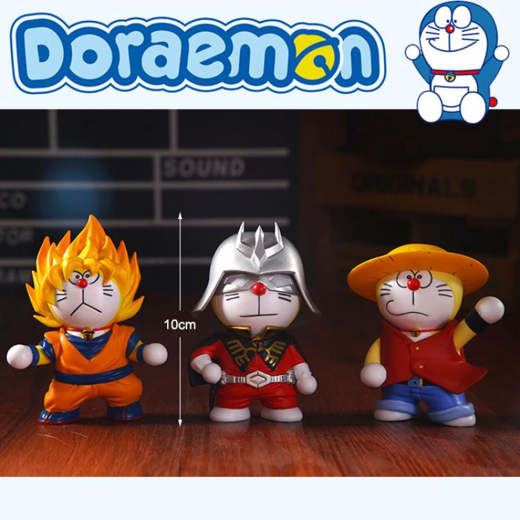Doraemon Cos Goku Luffy Q Figure 3pcs a set box packing