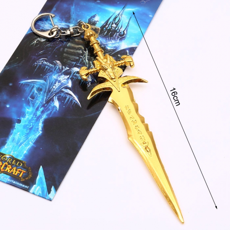 World Of Warcraft Frostmourne Key Chain 16CM Golden