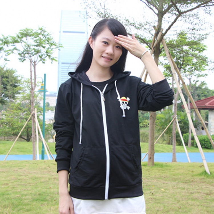 One Piece Long-sleeved hooded zipper jacket M L XL XXL
