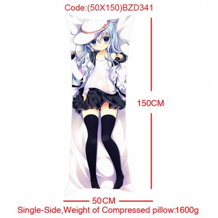 BZD341- Anime Girl Single Side Long Cushion 50x150cm