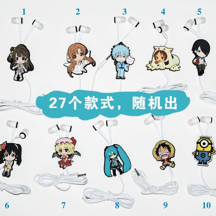 Anime PVC Earphone Random selection