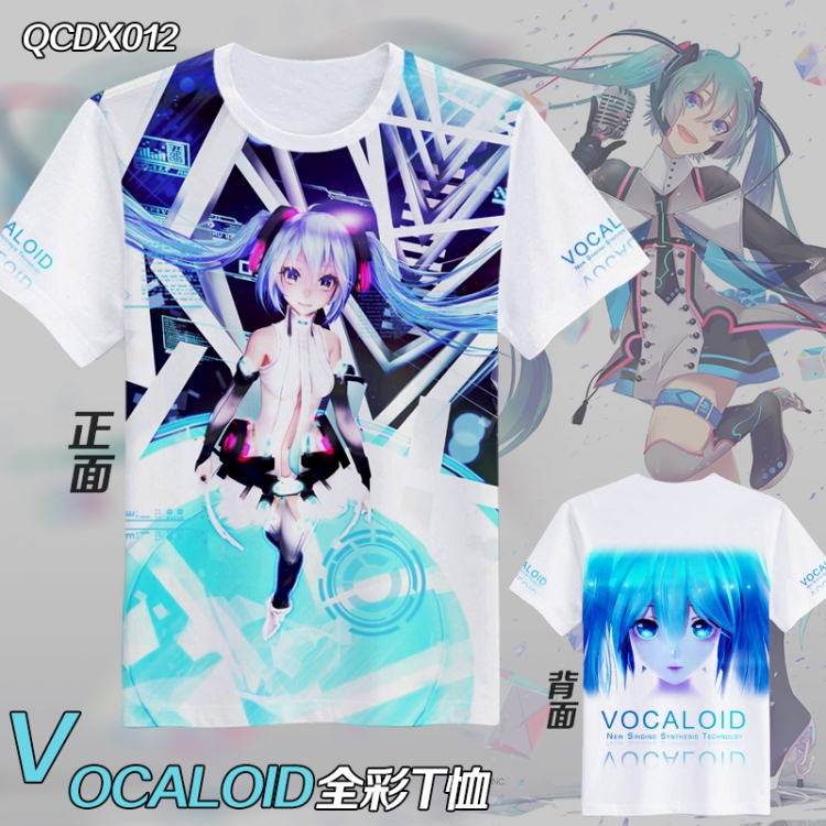 QCDX012-VOCALOID Full color Anime Micro Fiber short-sleeved T-shirt M L XL XXL