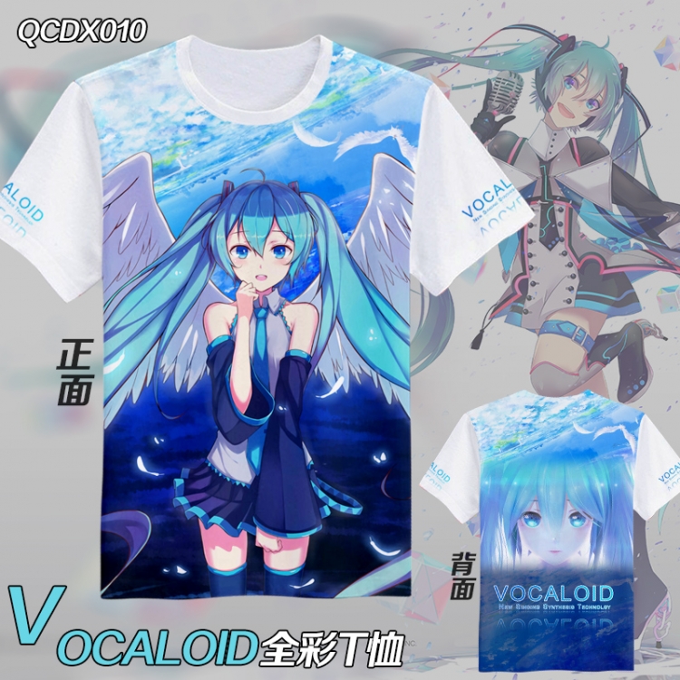 QCDX010-VOCALOID Full color Anime Micro Fiber short-sleeved T-shirt M L XL XXL