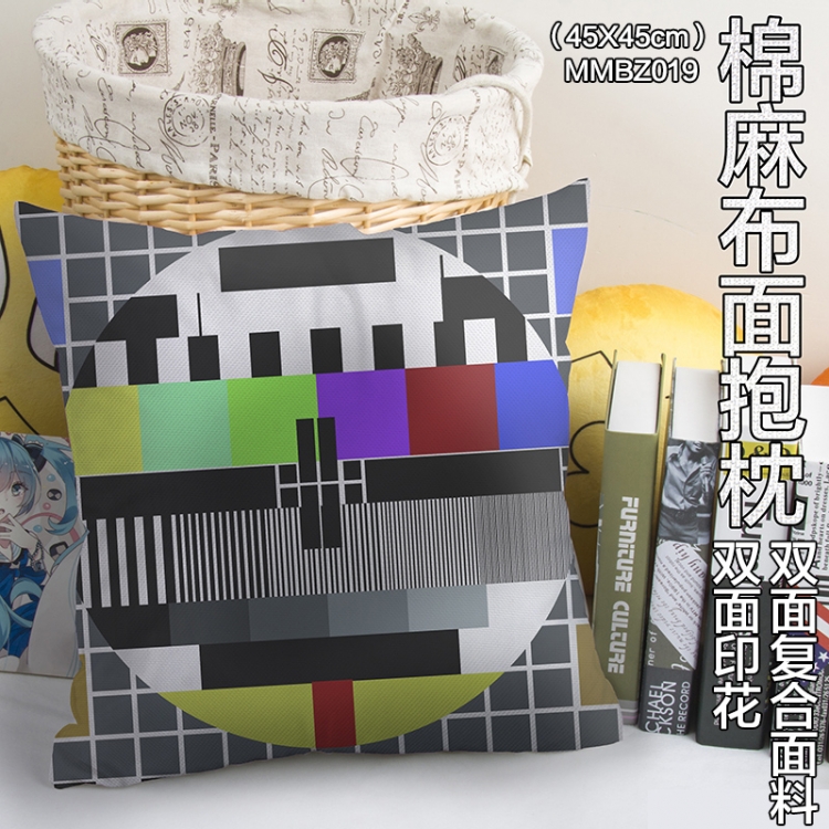MMBZ019-Double sides Full color cotton pillow 45X45CM can be customized
