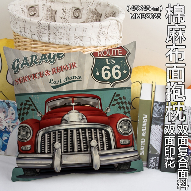 MMBZ025-Car Double sides Full color cotton pillow 45X45CM can be customized