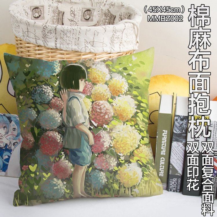 MMBZ002-Spirited Away  Double sides Full color cotton pillow 45X45CM can be customized