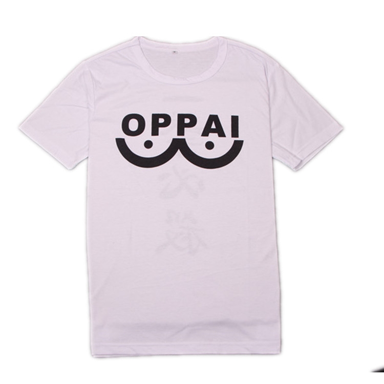 One Punch Man OPPAI cotton T-shirt M L XL XXL White