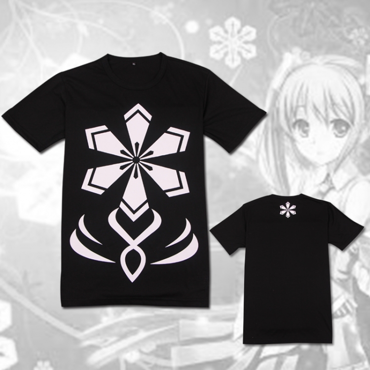 Vocaloid Snow Miku Black Cotton T-shirt M L XL XXL