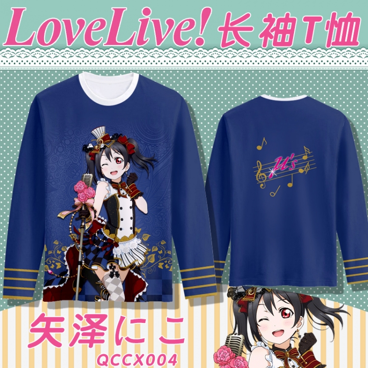 QCCX004-lovelive Full-color long-sleeved T-shirt M L XL XXL