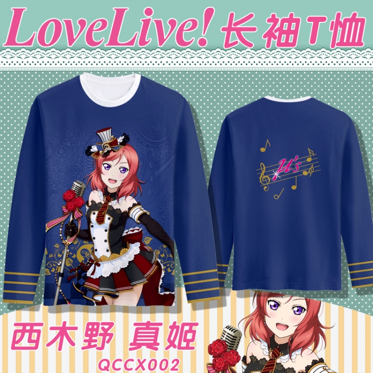 QCCX002-Love Live Full-color long-sleeved T-shirt M L XL XXL