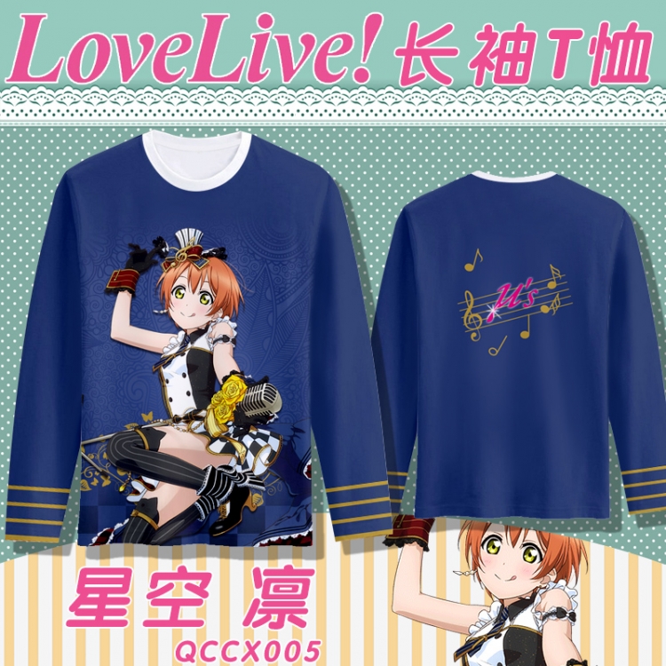 QCCX005-lovelive Full-color long-sleeved T-shirt M L XL XXL