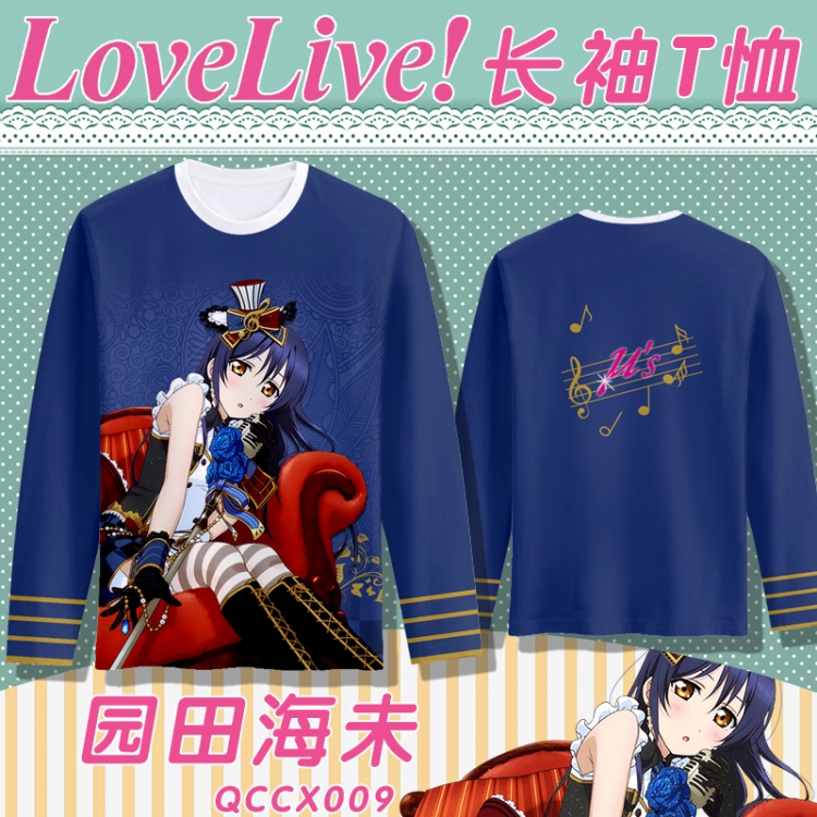QCCX009-lovelive Full-color long-sleeved T-shirt M L XL XXL