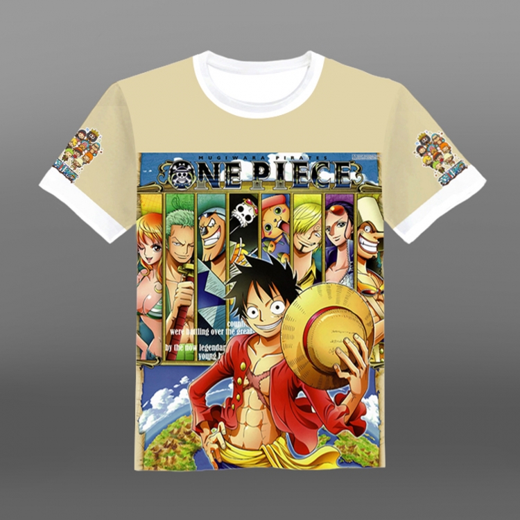 One Piece Full-color short-sleeved Crewneck modal fabric T-shirt M L XL XXL