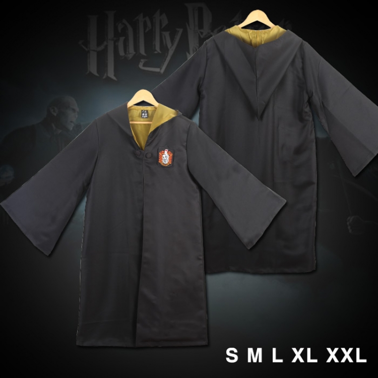 Harry Potter Hufflepuff Robe Cloak S M L XL XXL