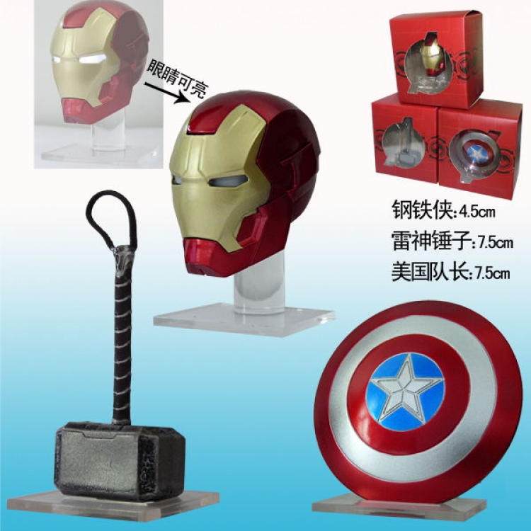 Figure The avengers allianc helmet  Shield hammer  4.5-7.5cm price for 3 pcs a set