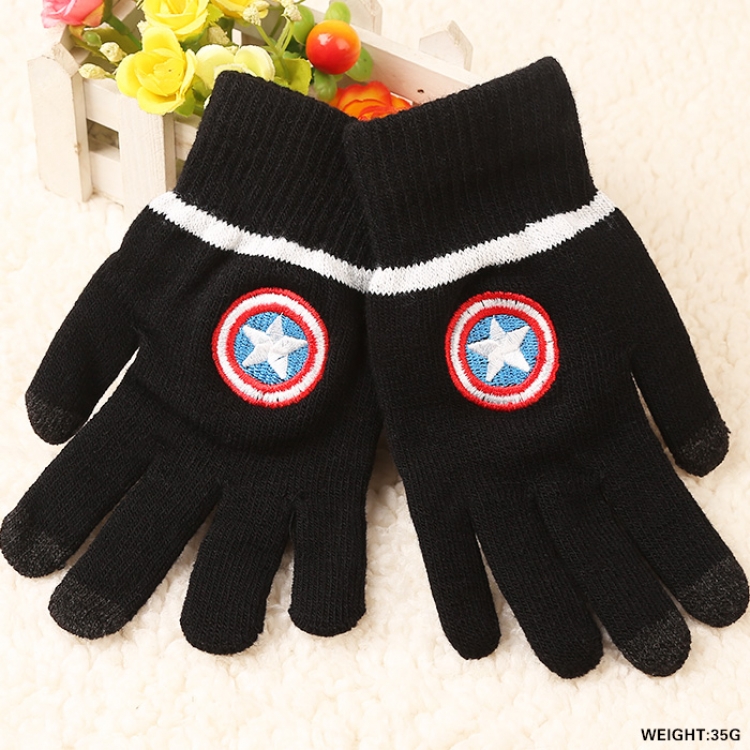 Captain America Touch screen Gloves
