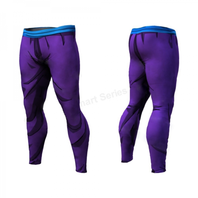 DRAGON BALL  Fitness running high stretch fast dry basketball sweat training high elastic fitness sports trousers purple