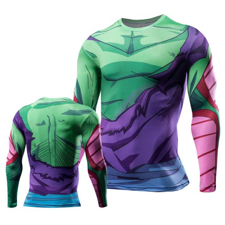 DRAGON BALL piccolo Fitness Men's Running Riding Boots Short Sleeve Compression Tights Sportswear Vests S M L XL XXL XXX