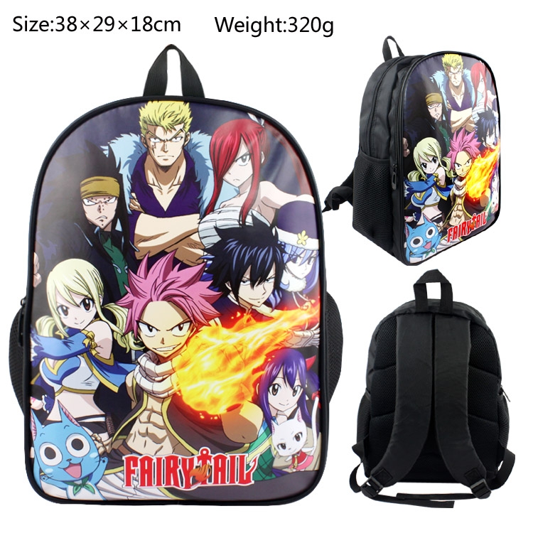 Fairy tail PU canvas backpack  bag
