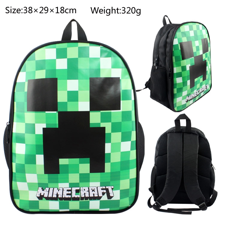 Minecraft PU canvas backpack  bag