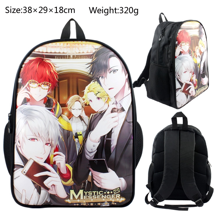 Mystic Messenger PU canvas backpack  bag