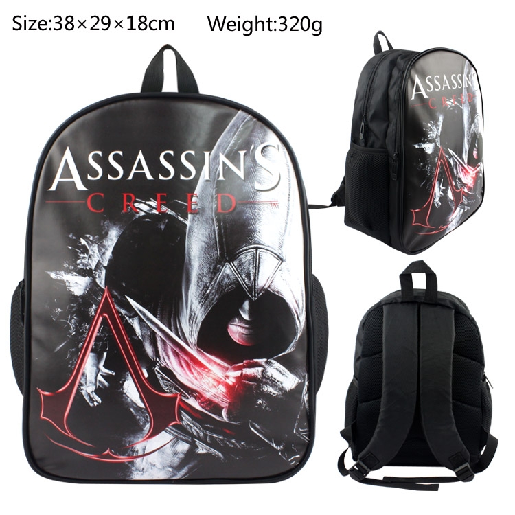 Assassin's Creed PU canvas backpack  bag