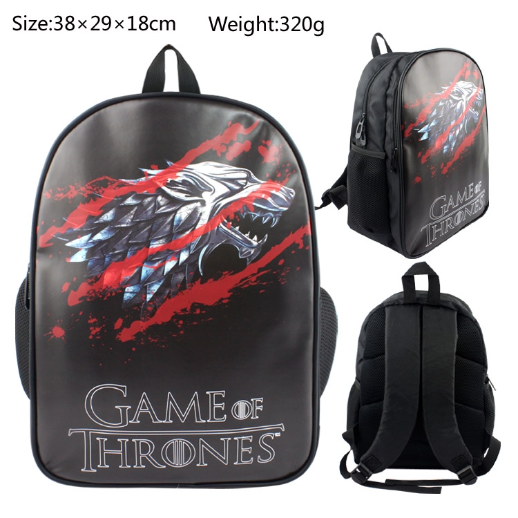 Game of Thrones PU canvas backpack  bag