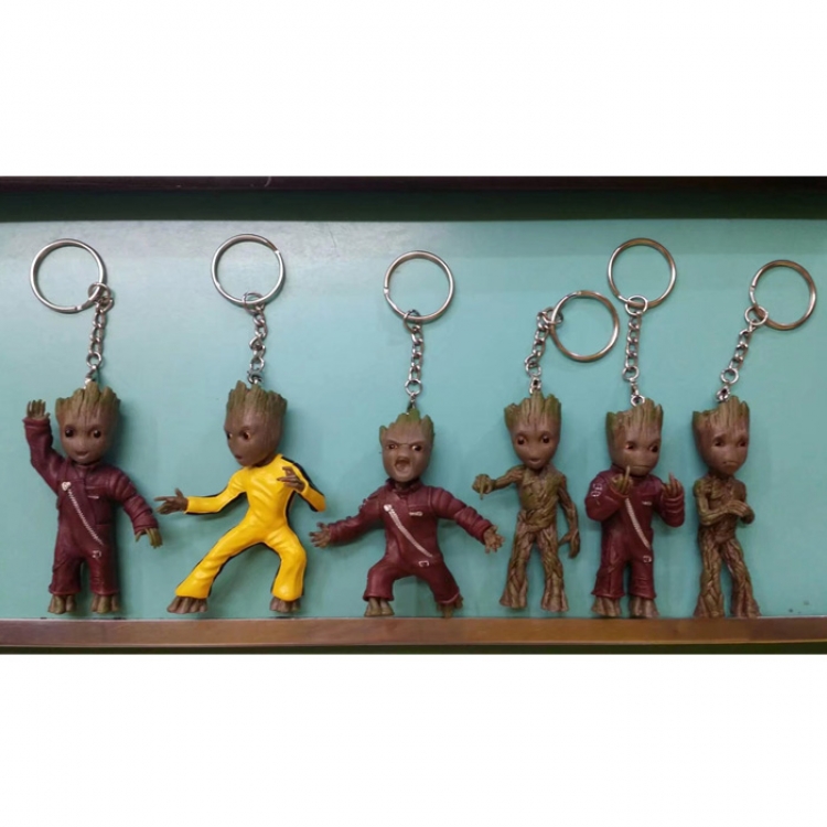 The Guardians of the Galaxy Groot key chain price for 6 pcs a set 8cm