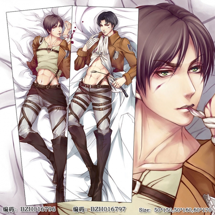 BZH016796 Attack on Titan Double-sided super soft comfort plush pillow  60X170CM