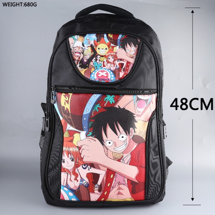 One Piece  Monkey·D·Luffy pu backpack bag