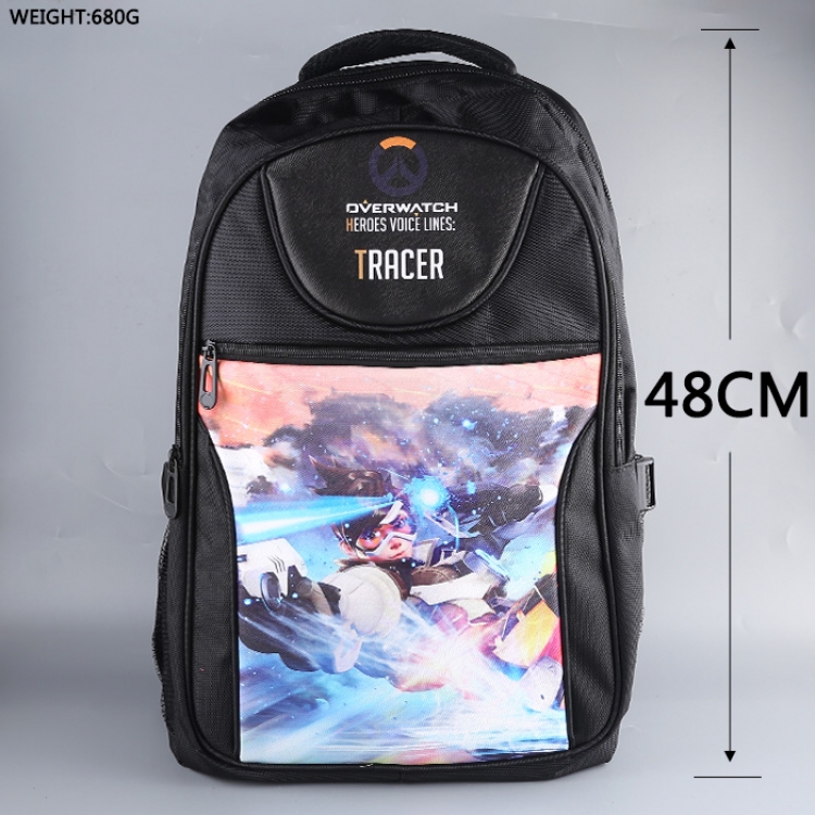 Overwatch  tracy pu backpack bag