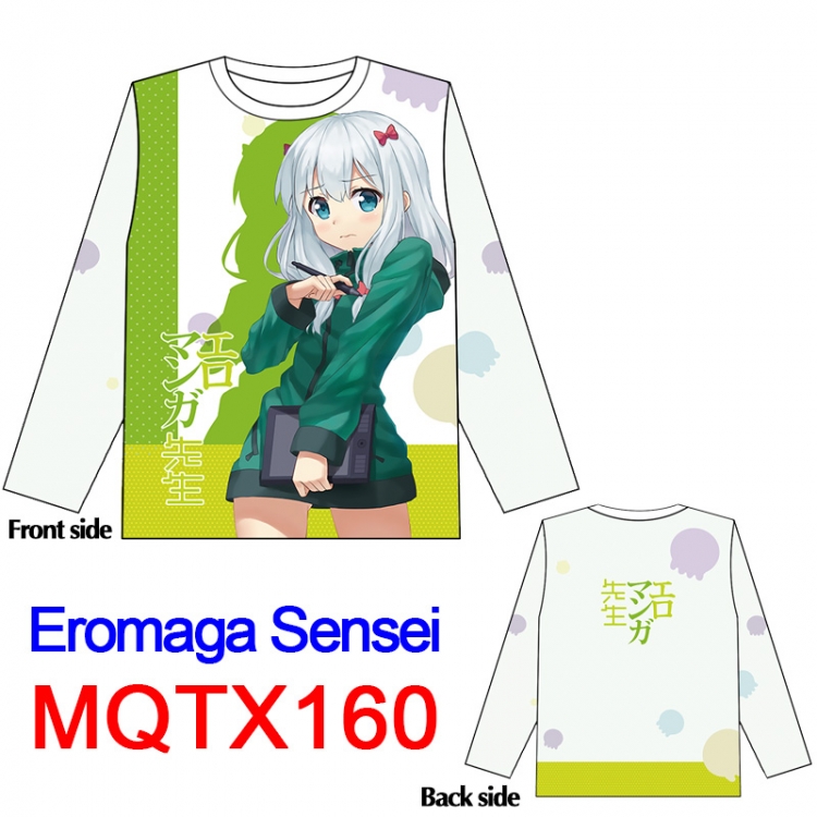 Ero Manga Sensei  Full color round neck long sleeve T shirt M L XL XXL XXXL