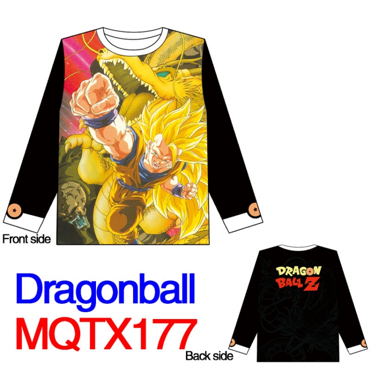 DRAGON BALL Full color round neck long sleeve T shirt M L XL XXL XXXL