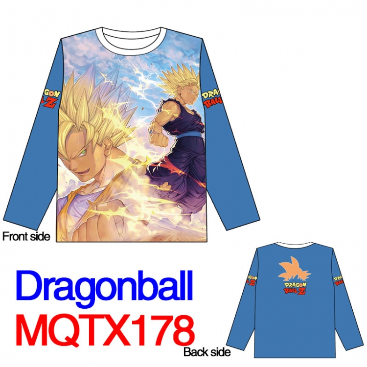 DRAGON BALL Full color round neck long sleeve T shirt M L XL XXL XXXL