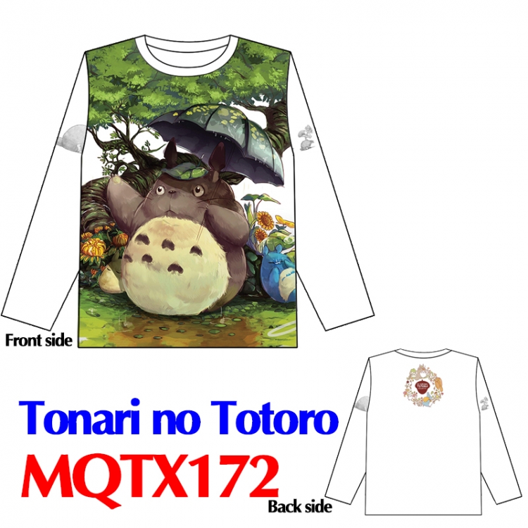 TOTORO Full color round neck long sleeve T shirt M L XL XXL XXXL