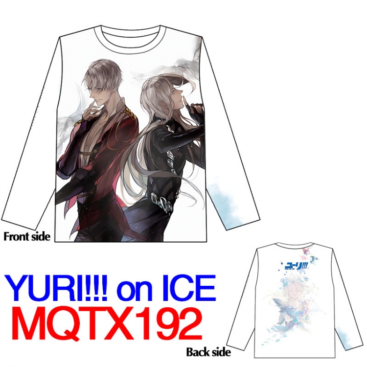 YURI!!! on ICE Full color round neck long sleeve T shirt M L XL XXL XXXL