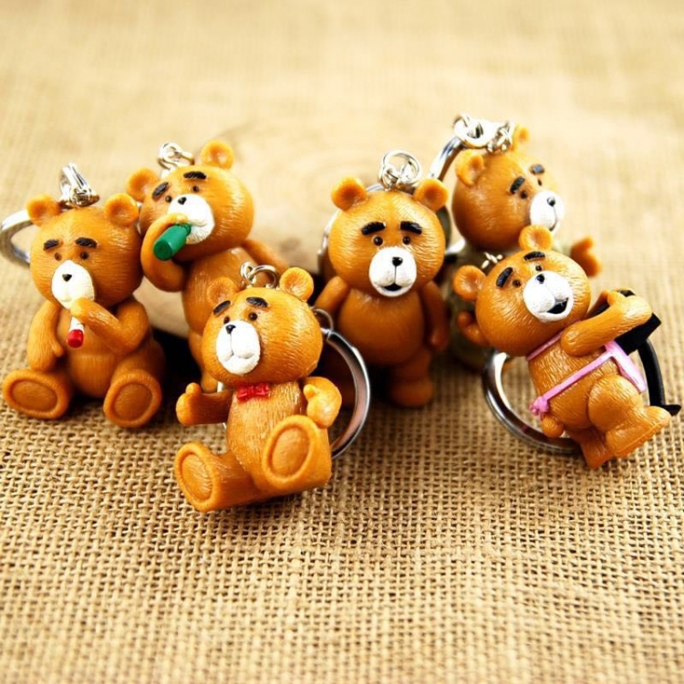 BROWN BEAR key chain price for 5 set with 6 pcs a set