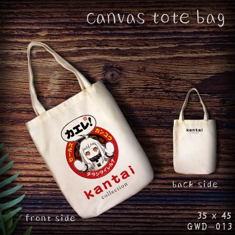 Kantai Collection Shoulder Bags  Canvas Shopping Bag 35X45CM