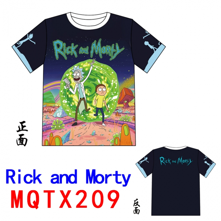 Rick and Morty modal color t shirt M L XL XXL XXXL