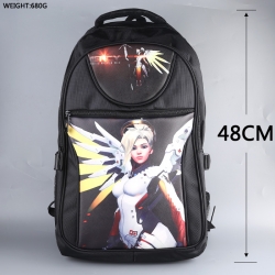 Overwatch pu backpack bag