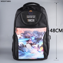 Overwatch  tracy pu backpack b...