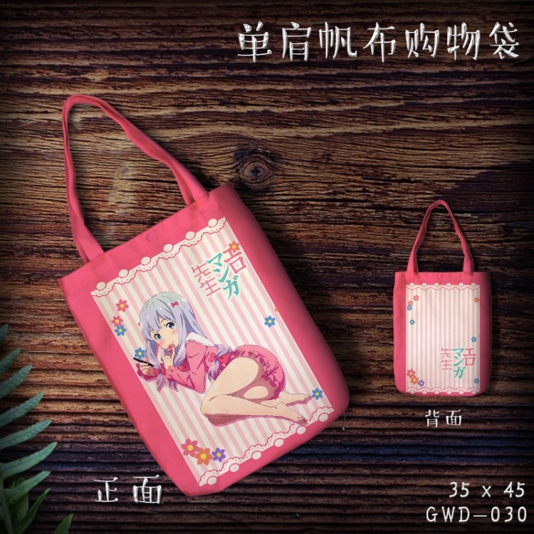 GWD030- Ero Manga Sensei  Shoulder Bags  Canvas Shopping Bag 35X45CM