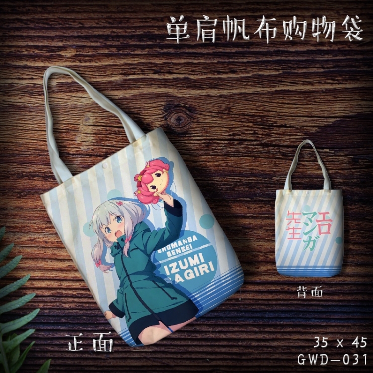 GWD031- Ero Manga Sensei  Shoulder Bags  Canvas Shopping Bag 35X45CM