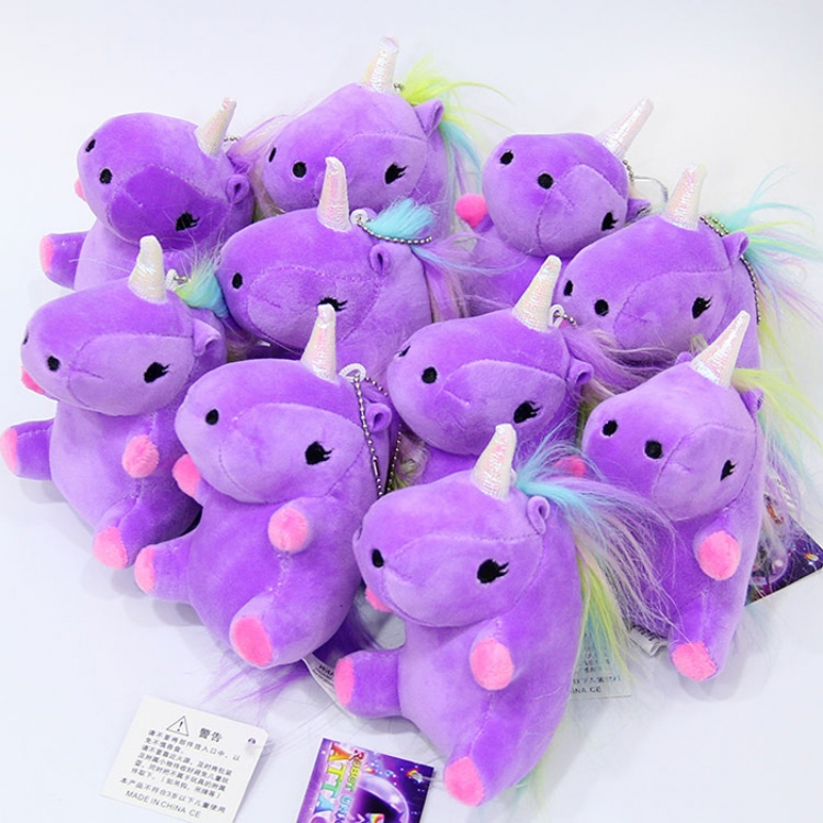 Unicorn purple plush doll price for 10 pcs a set 12cm